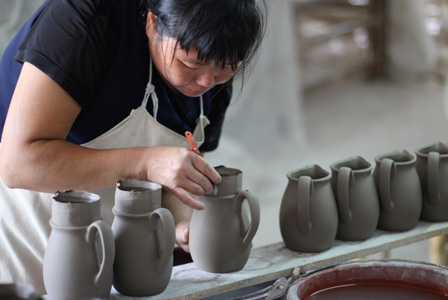 4. trimming and drying clay body