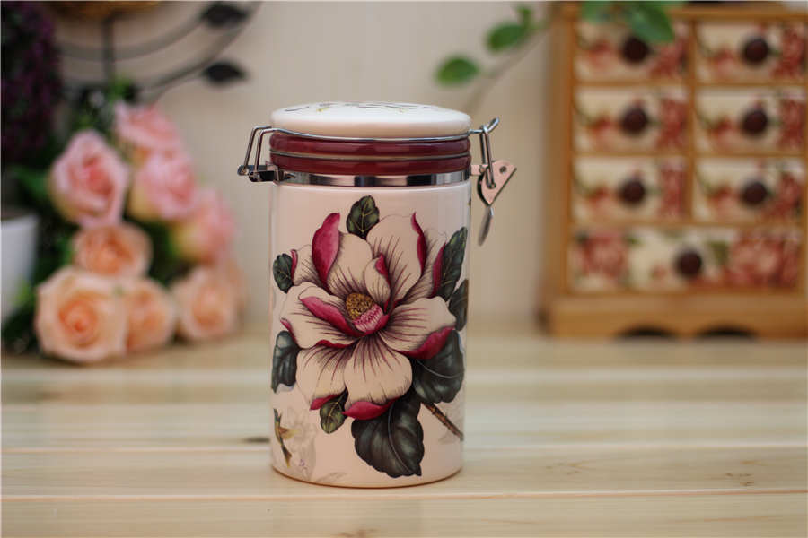 Magnolia Smilling Kitchen Canisters Ceramicwatzin Magnolia Smilling Kitchen Canisters Ceramic