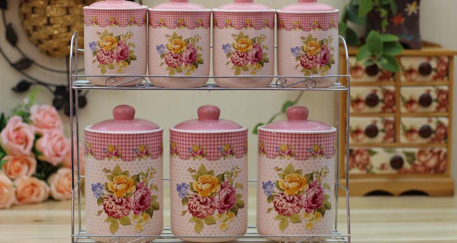 Dance Of Grace Ceramic Canisters