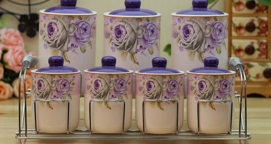 the color purple ceramic jar