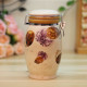 Falling Leaf ceramic jar with lid