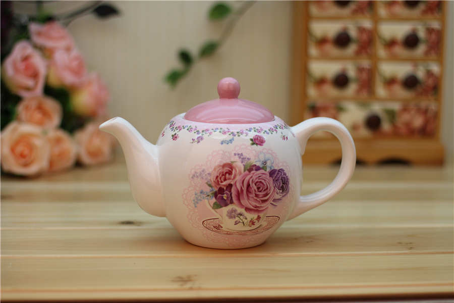 Romantic Rose Ceramic Teapots
