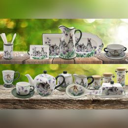 Ceramic dolomite kitchenware set ceramic rabbit set